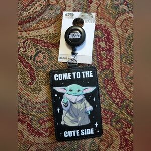 Disney Baby Yoda Badge Holder with retractable Reel